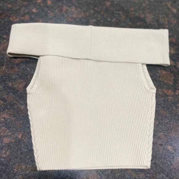 BABATON ARIZIA SCULPT KNIT TOP OFF SHOULDER SZ XXS PREPPY CHIC TOP - Picture 7 of 12